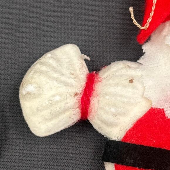 VTG 60s Flocked Felt Christmas Ornaments Retro Holiday Kitschy Whimsy Nostalgic - Picture 13 of 16